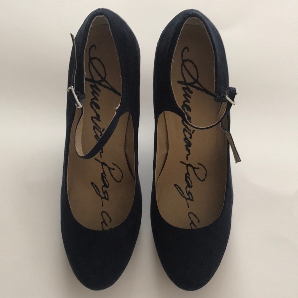 American rag dark blue suede shoes